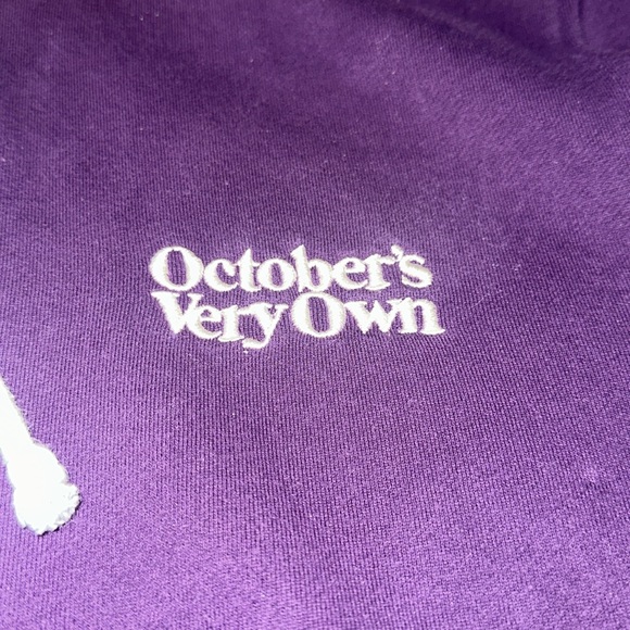 *RARE* OVO Corduroy Purple Hoodie Sweatshirt Dark Green Burnt Orange Owl White - Picture 3 of 8